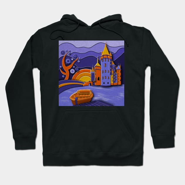 Fantasy Castle Hoodie by RoeArtwork